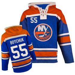 Premier Old Time Hockey Adult Johnny Boychuk Sawyer Hooded Sweatshirt Jersey - NHL 55 New York Islanders
