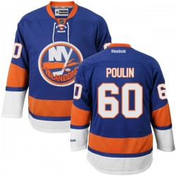 Authentic Reebok Adult Kevin Poulin Home Jersey - NHL 60 New York Islanders
