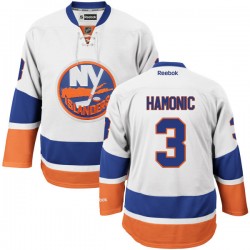 Authentic Reebok Adult Travis Hamonic Away Jersey - NHL 3 New York Islanders