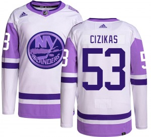Authentic Adidas Adult Casey Cizikas Hockey Fights Cancer Jersey - NHL New York Islanders