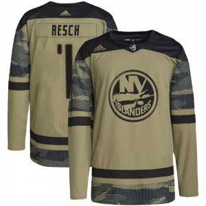 Authentic Adidas Youth Glenn Resch Camo Military Appreciation Practice Jersey - NHL New York Islanders