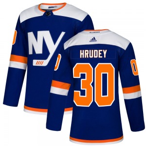 Authentic Adidas Adult Kelly Hrudey Blue Alternate Jersey - NHL New York Islanders