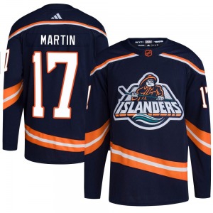 Authentic Adidas Adult Matt Martin Navy Reverse Retro 2.0 Jersey - NHL New York Islanders