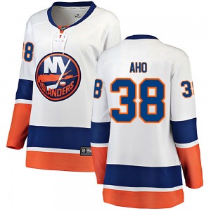 Breakaway Fanatics Branded Women's Sebastian Aho White ized Away Jersey - NHL New York Islanders