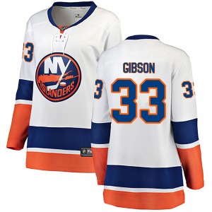 Breakaway Fanatics Branded Women's Christopher Gibson White ized Away Jersey - NHL New York Islanders