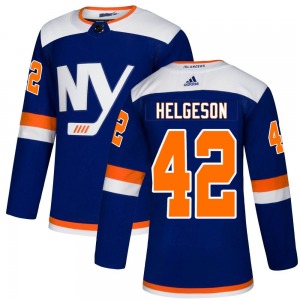 Authentic Adidas Youth Seth Helgeson Blue Alternate Jersey - NHL New York Islanders
