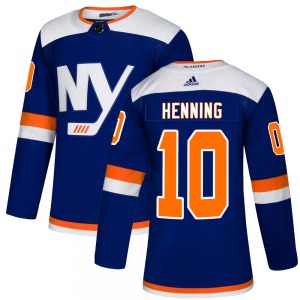 Authentic Adidas Youth Lorne Henning Blue Alternate Jersey - NHL New York Islanders