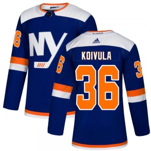 Authentic Adidas Youth Otto Koivula Blue Alternate Jersey - NHL New York Islanders