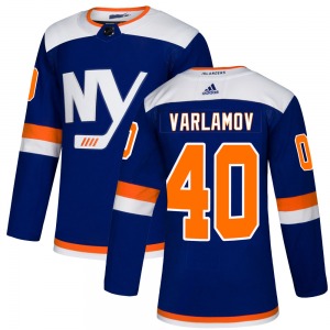 Authentic Adidas Youth Semyon Varlamov Blue Alternate Jersey - NHL New York Islanders