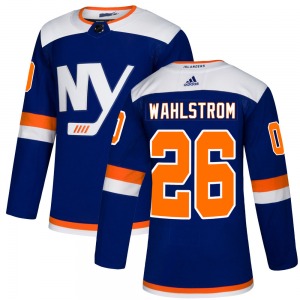 Authentic Adidas Youth Oliver Wahlstrom Blue Alternate Jersey - NHL New York Islanders