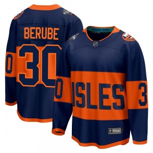 Breakaway Fanatics Branded Adult Jean-Francois Berube Navy 2024 Stadium Series Jersey - NHL New York Islanders
