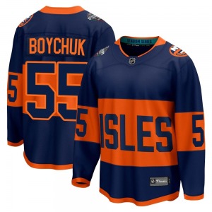 Breakaway Fanatics Branded Adult Johnny Boychuk Navy 2024 Stadium Series Jersey - NHL New York Islanders