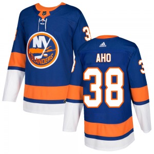Authentic Adidas Youth Sebastian Aho Royal ized Home Jersey - NHL New York Islanders
