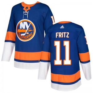 Authentic Adidas Youth Tanner Fritz Royal Home Jersey - NHL New York Islanders