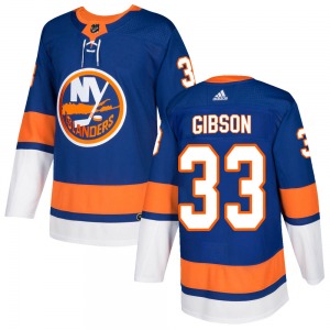 Authentic Adidas Youth Christopher Gibson Royal ized Home Jersey - NHL New York Islanders