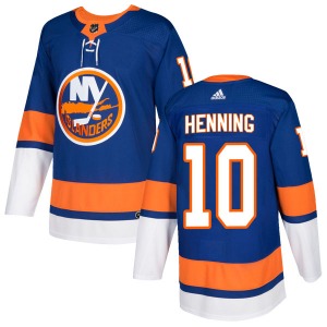 Authentic Adidas Youth Lorne Henning Royal Home Jersey - NHL New York Islanders