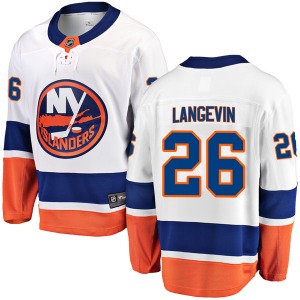Breakaway Fanatics Branded Adult Dave Langevin White Away Jersey - NHL New York Islanders