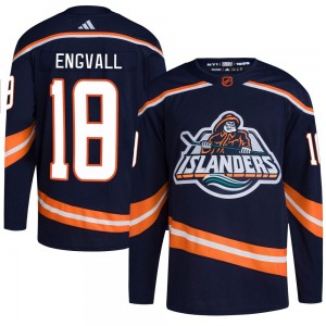 Authentic Adidas Youth Pierre Engvall Navy Reverse Retro 2.0 Jersey - NHL New York Islanders
