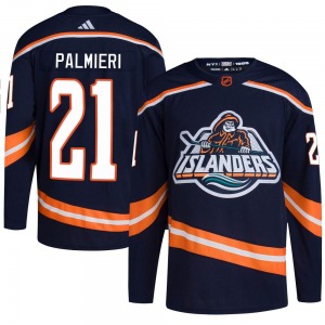 Authentic Adidas Youth Kyle Palmieri Navy Reverse Retro 2.0 Jersey - NHL New York Islanders