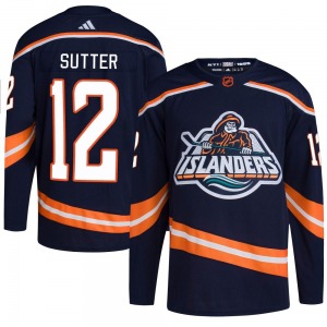 Authentic Adidas Youth Duane Sutter Navy Reverse Retro 2.0 Jersey - NHL New York Islanders