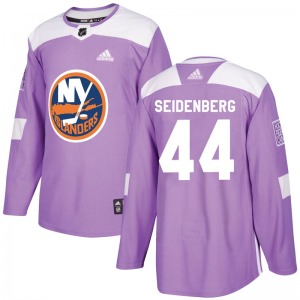 Authentic Adidas Youth Dennis Seidenberg Purple Fights Cancer Practice Jersey - NHL New York Islanders