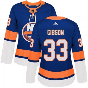Authentic Adidas Women's Christopher Gibson Royal ized Home Jersey - NHL New York Islanders