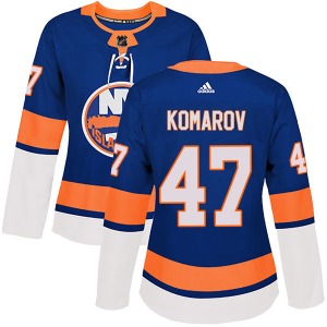 Authentic Adidas Women's Leo Komarov Royal Home Jersey - NHL New York Islanders