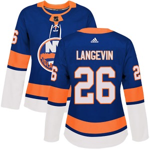 Authentic Adidas Women's Dave Langevin Royal Home Jersey - NHL New York Islanders