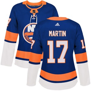 Authentic Adidas Women's Matt Martin Royal Home Jersey - NHL New York Islanders