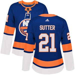 Authentic Adidas Women's Brent Sutter Royal Home Jersey - NHL New York Islanders