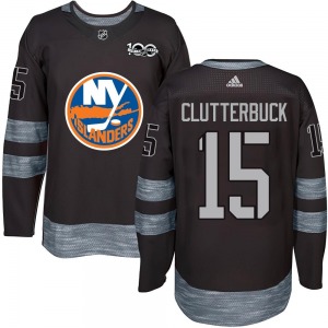 Authentic Youth Cal Clutterbuck Black 1917-2017 100th Anniversary Jersey - NHL New York Islanders