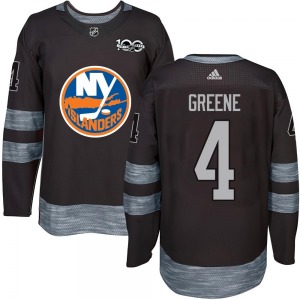 Authentic Youth Andy Greene Green Black 1917-2017 100th Anniversary Jersey - NHL New York Islanders