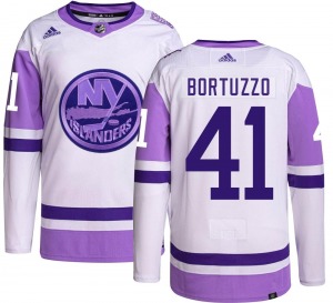 Authentic Adidas Youth Robert Bortuzzo Hockey Fights Cancer Jersey - NHL New York Islanders