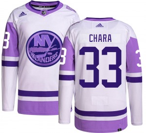 Authentic Adidas Youth Zdeno Chara Hockey Fights Cancer Jersey - NHL New York Islanders