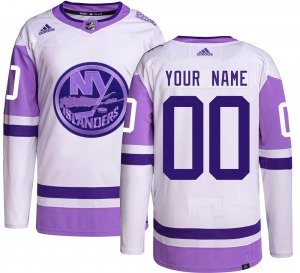 Authentic Adidas Youth Custom Custom Hockey Fights Cancer Jersey - NHL New York Islanders