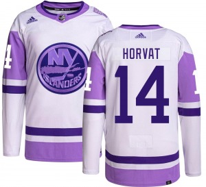 Authentic Adidas Youth Bo Horvat Hockey Fights Cancer Jersey - NHL New York Islanders