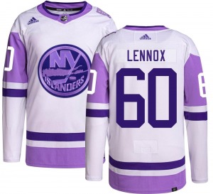 Authentic Adidas Youth Tristan Lennox Hockey Fights Cancer Jersey - NHL New York Islanders