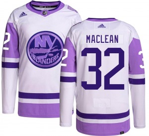 Authentic Adidas Youth Kyle Maclean Kyle MacLean Hockey Fights Cancer Jersey - NHL New York Islanders