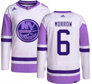 Authentic Adidas Youth Ken Morrow Hockey Fights Cancer Jersey - NHL New York Islanders