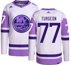 Authentic Adidas Youth Pierre Turgeon Hockey Fights Cancer Jersey - NHL New York Islanders