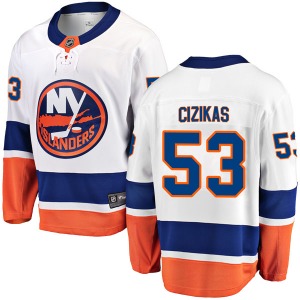 Breakaway Fanatics Branded Youth Casey Cizikas White Away Jersey - NHL New York Islanders