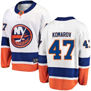 Breakaway Fanatics Branded Youth Leo Komarov White Away Jersey - NHL New York Islanders