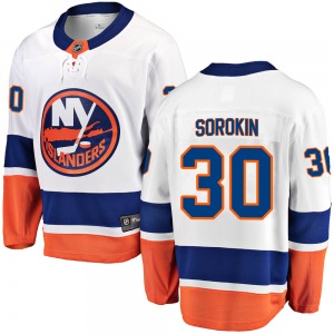 Breakaway Fanatics Branded Youth Ilya Sorokin White Away Jersey - NHL New York Islanders