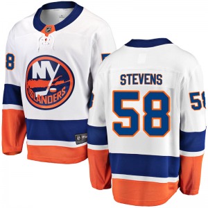 Breakaway Fanatics Branded Youth John Stevens White Away Jersey - NHL New York Islanders