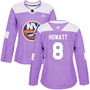Authentic Adidas Women's Garry Howatt Purple Fights Cancer Practice Jersey - NHL New York Islanders