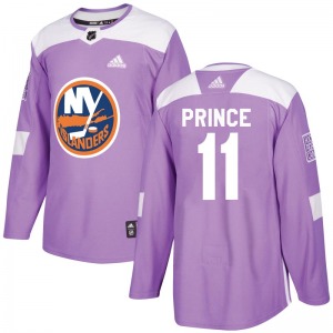 Authentic Adidas Adult Shane Prince Purple Fights Cancer Practice Jersey - NHL New York Islanders