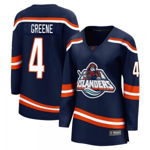 Breakaway Fanatics Branded Women's Andy Greene Green Navy Special Edition 2.0 Jersey - NHL New York Islanders