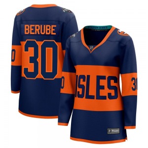 Breakaway Fanatics Branded Women's Jean-Francois Berube Navy 2024 Stadium Series Jersey - NHL New York Islanders