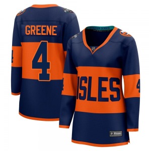 Breakaway Fanatics Branded Women's Andy Greene Green Navy 2024 Stadium Series Jersey - NHL New York Islanders