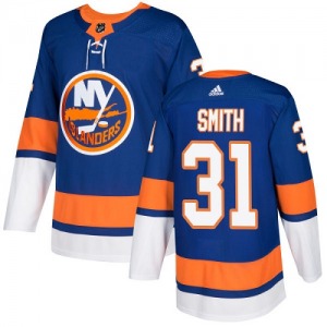 Authentic Adidas Youth Billy Smith Royal Blue Home Jersey - NHL New York Islanders